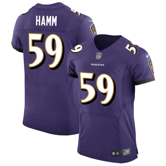 Malik Hamm Baltimore Ravens Nike Speed Machine Elite Jersey - Purple