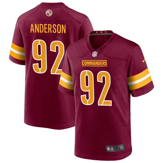 Abdullah Anderson Washington Commanders Nike Game Player Jersey - Burgundy