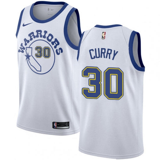 Men's Golden State Warriors Stephen Curry Jersey Hardwood Classics White