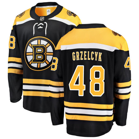 Matt Grzelcyk Boston Bruins Fanatics Branded Home Breakaway Jersey - Black