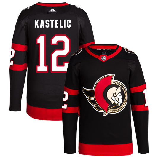 Mark Kastelic Ottawa Senators adidas Home Primegreen Authentic Pro Jersey - Black