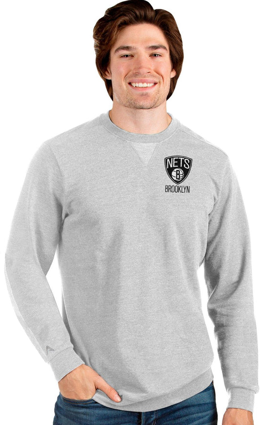 Antigua Men's New Jersey Nets Reward Crew Pullover