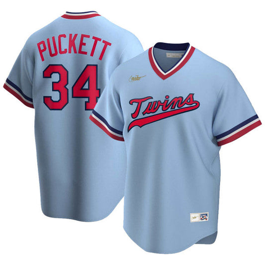 Men's Kirby Puckett Blue Cooperstown Collection Player Jersey