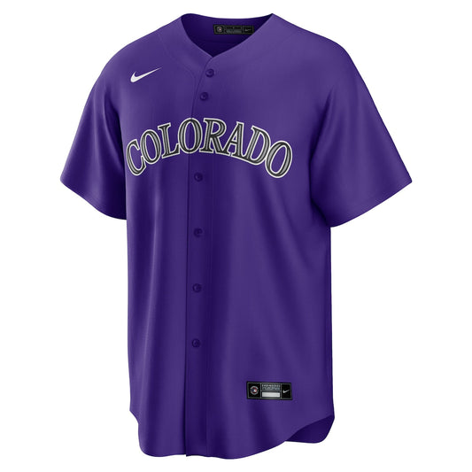 Men's Charlie Blackmon Nike Rockies Home Replica Name Jersey - Purple