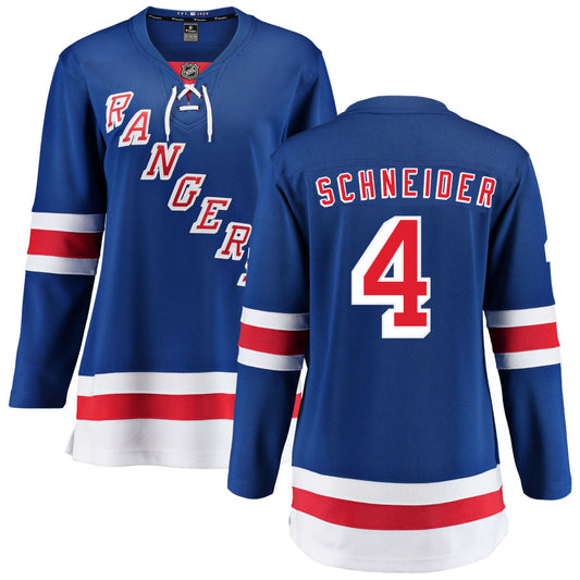 Braden Schneider New York Rangers Fanatics Branded Women's Home Breakaway Jersey - Blue