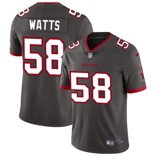 Markees Watts Tampa Bay Buccaneers Nike Vapor Untouchable Elite Alternate Jersey - Pewter