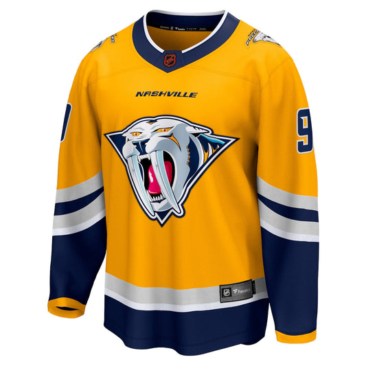 Men's Filip Forsberg Fanatics Predators Special Edition 2.0 Breakaway Jersey - Yellow