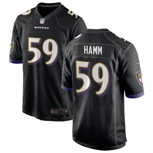 Malik Hamm Baltimore Ravens Nike Alternate Game Jersey - Black