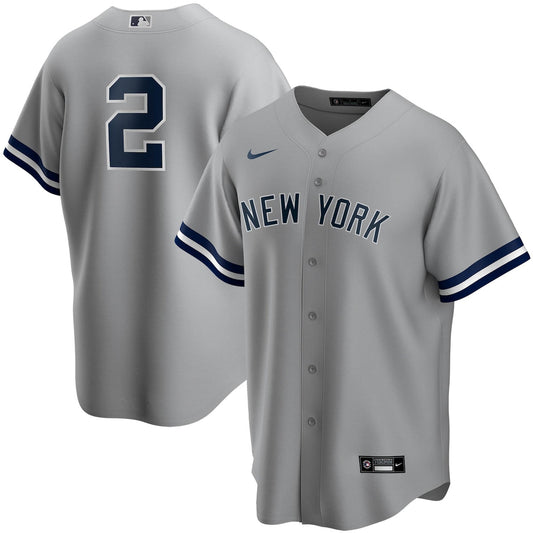 Men's Derek Jeter Nike Yankees Hall Of Fame Induction Replica Jersey - Grey