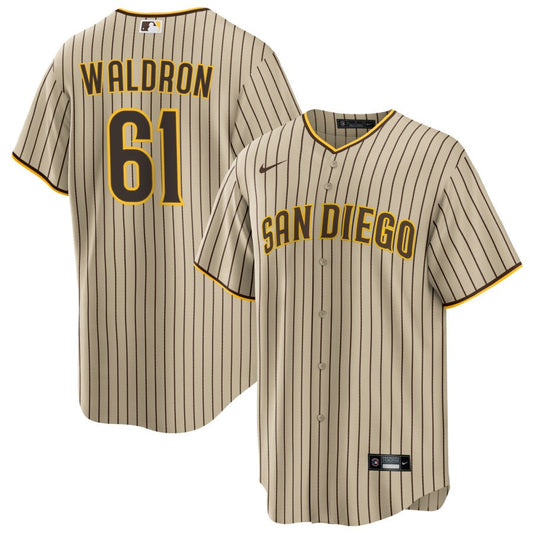 Matt Waldron San Diego Padres Nike Road Replica Jersey - Brown