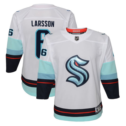 Adam Larsson Seattle Kraken Youth Away Premier Jersey - White