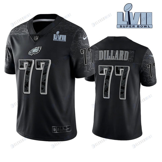 Andre Dillard 77 Philadelphia Eagles Super Bowl LVII Reflective Limited Jersey