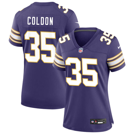 C.J. Coldon Minnesota Vikings Nike Women's Classic Game Jersey - Purple