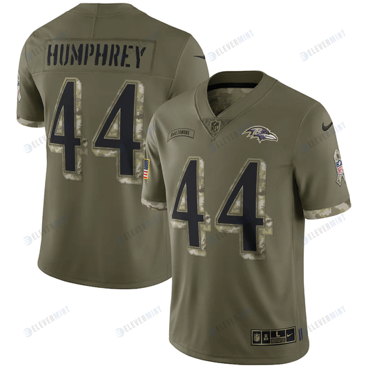 Marlon Humphrey Baltimore Ravens 2022 Salute To Service Limited Jersey - Olive