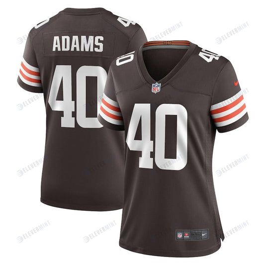 Matthew Adams 40 Cleveland Browns Women Team Game Jersey - Brown