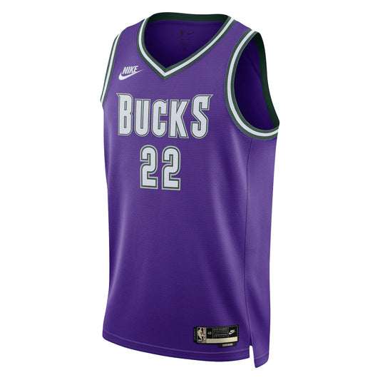 Men's Khris Middleton Nike Bucks Swingman Jersey Classic Edition - Purple