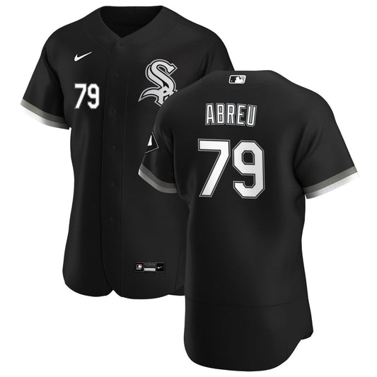 Men's Chicago White Sox Jose Abreu Black Alternate Authentic Player Jersey