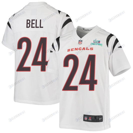 Vonn Bell 24 Cincinnati Bengals Super Bowl LVII Champions Youth Game Jersey - White