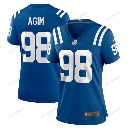 McTelvin Agim 98 Indianapolis Colts Women Team Game Jersey - Royal