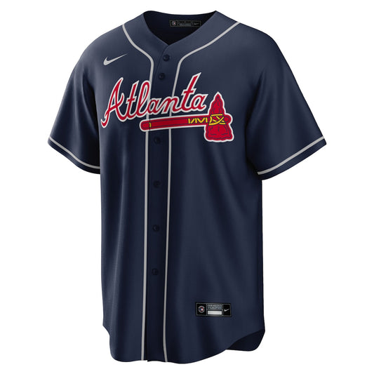 Men's  Nike Braves Replica Team Jersey - Navy