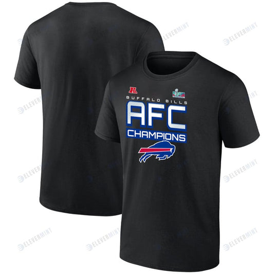 Buffalo Bills AFC Champions Iconic Slant Black T-Shirt