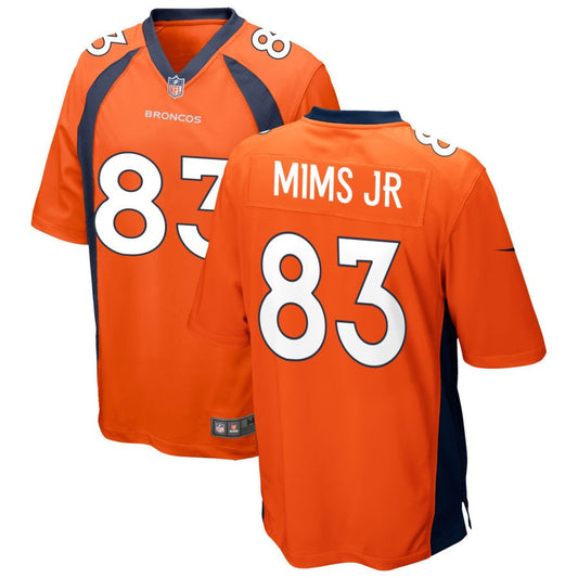 Marvin Mims Jr Denver Broncos Nike Game Jersey - Orange