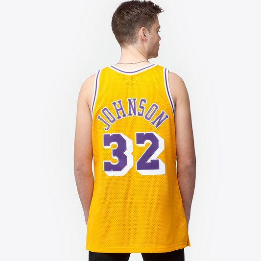 Men's Johnson Earvin Magic Mitchell & Ness Lakers Swingman Jersey - Gold