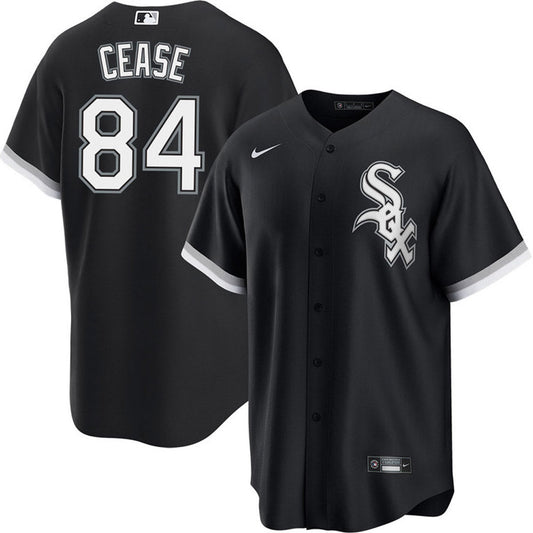 Men's Chicago White Sox Dylan Cease Cool Base Replica Alternate Jersey - Black