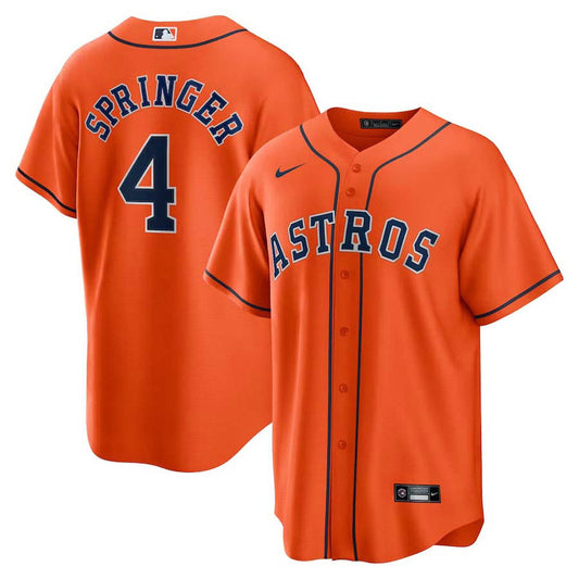 Men's Houston Astros George Springer Replica Alternate Jersey - Orange