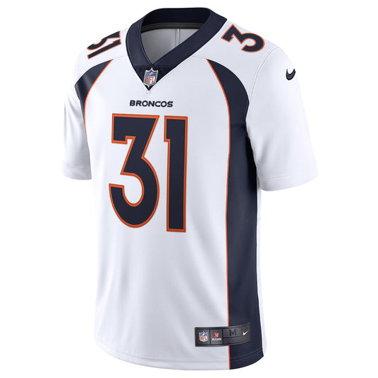 Men's Justin Simmons Nike Broncos Vapor Limited Jersey - White