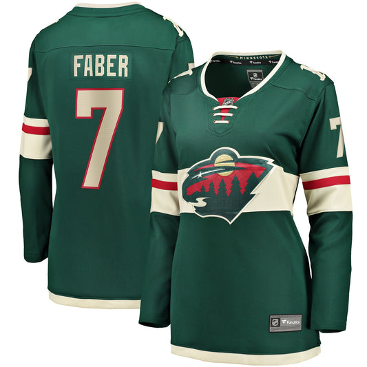 Brock Faber Minnesota Wild Fanatics Branded Women's Home Breakaway Player Jersey - Green