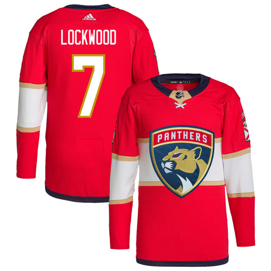 William Lockwood Florida Panthers adidas Home Primegreen Authentic Pro Jersey - Red