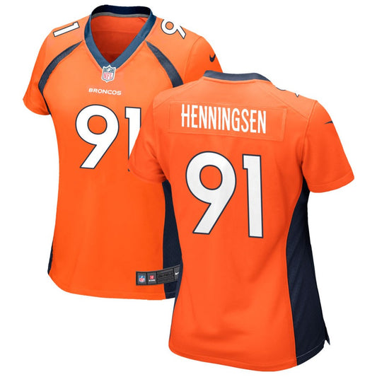 Matt Henningsen Denver Broncos Nike Women's Game Jersey - Orange