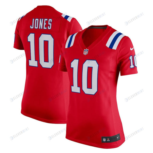 Mac Jones 10 New England Patriots Women Game Alternate Jersey - Red