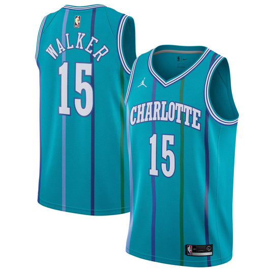 Men's Charlotte Hornets Kemba Walker Hardwood Classics Jersey - Teal