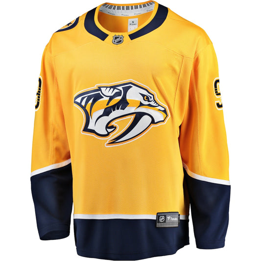 Men's Filip Forsberg Fanatics Predators Breakaway Jersey - Gold