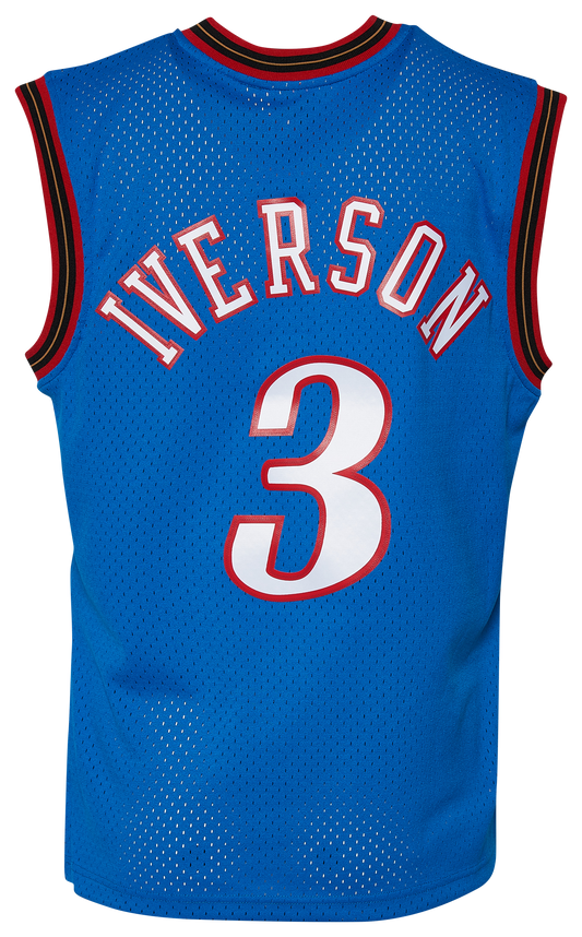 Men's Iverson Allen Mitchell & Ness 76ers Swingman Jersey - Blue