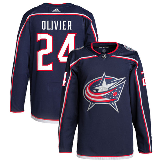 Mathieu Olivier Columbus Blue Jackets adidas Home Primegreen Authentic Pro Jersey - Navy