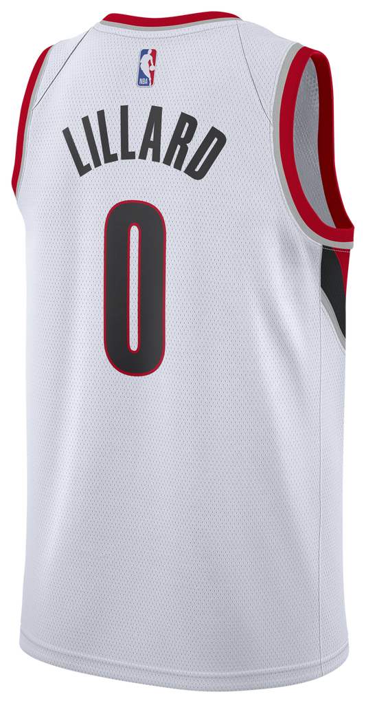 Men's Lillard Damian Nike Trailblazers Swingman Jersey - White