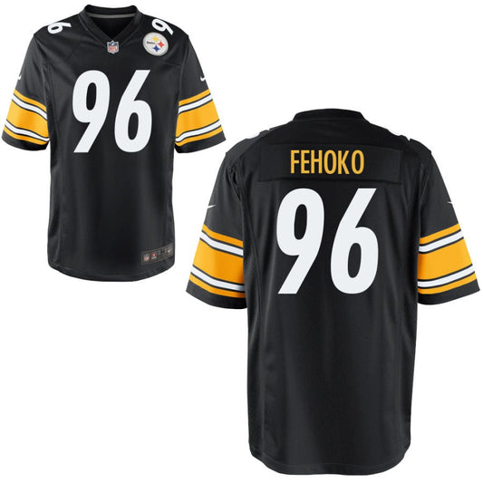 Breiden Fehoko Pittsburgh Steelers Nike Youth Game Jersey - Black