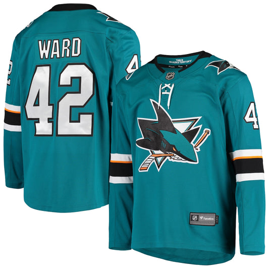 Men's Joel Ward Fanatics Sharks Breakaway Home Jersey - Blue