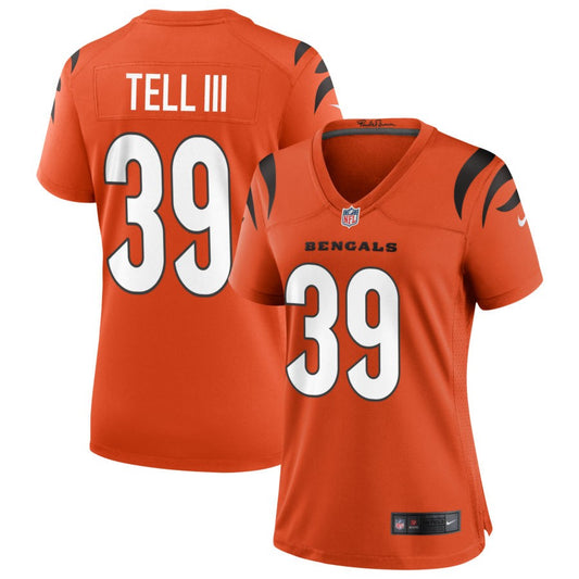 Marvell Tell III Cincinnati Bengals Nike Women's Alternate Game Jersey - Orange