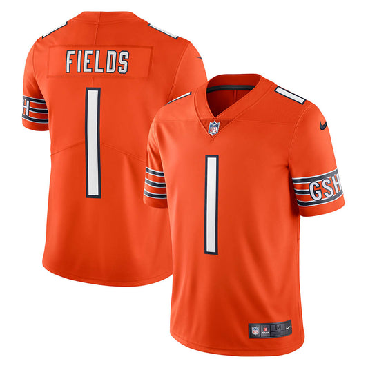 Men's Chicago Bears Justin Fields Alternate Vapor Limited Jersey Orange