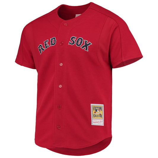 Men's David Ortiz Mitchell & Ness Red Sox Cooperstown Mesh Batting Practice Jersey - Red