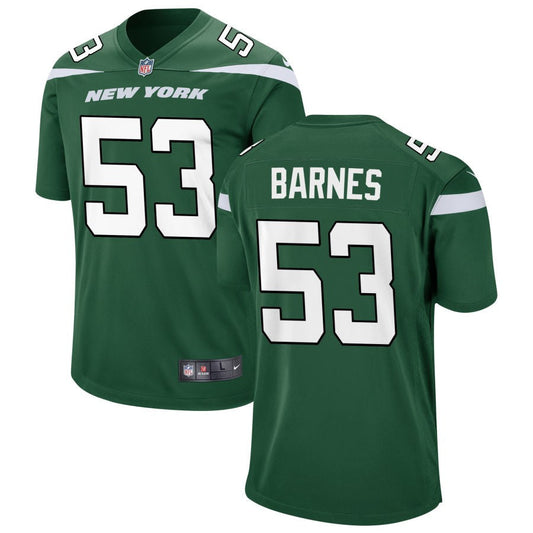 Zaire Barnes New York Jets Nike Youth Game Jersey - Gotham Green