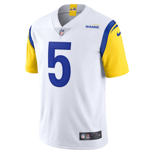 Men's Jalen Ramsey Nike Rams Bone Vapor Limited Jersey - White