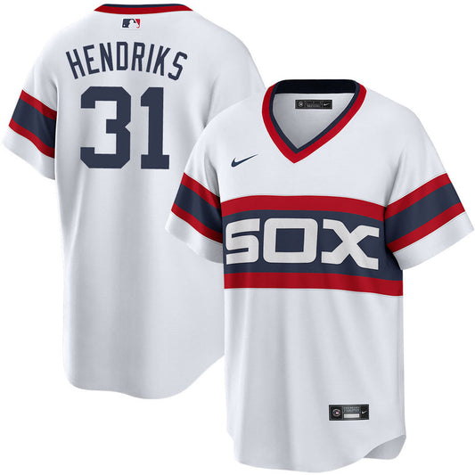 Men's Liam Hendriks Chicago White Sox White Home 1983 Premium Stitch Replica Jersey