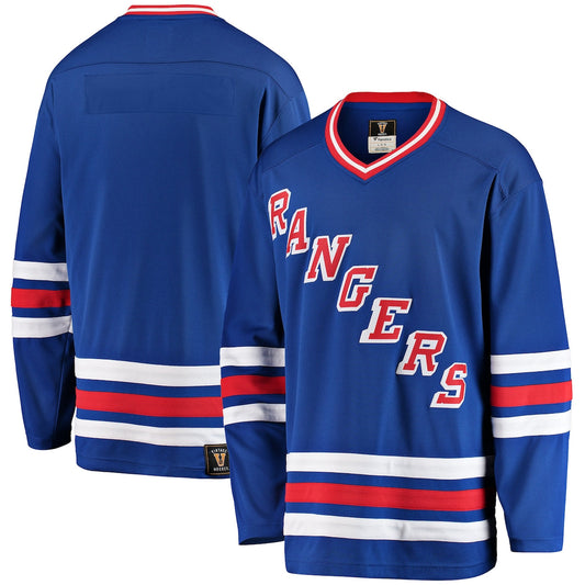 Men's  Fanatics Rangers Premier Breakaway Heritage Blank Jersey - Blue