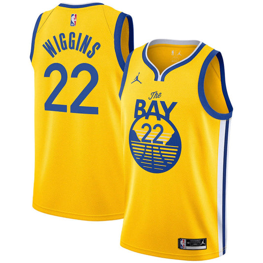 Men's Golden State Warriors Andrew Wiggins Statement Edition Jersey - Gold