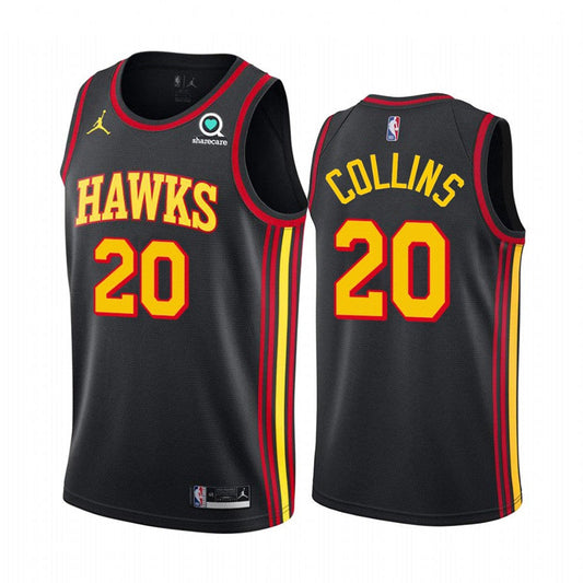 Men's Atlanta Hawks John Collins Statment Jersey Black